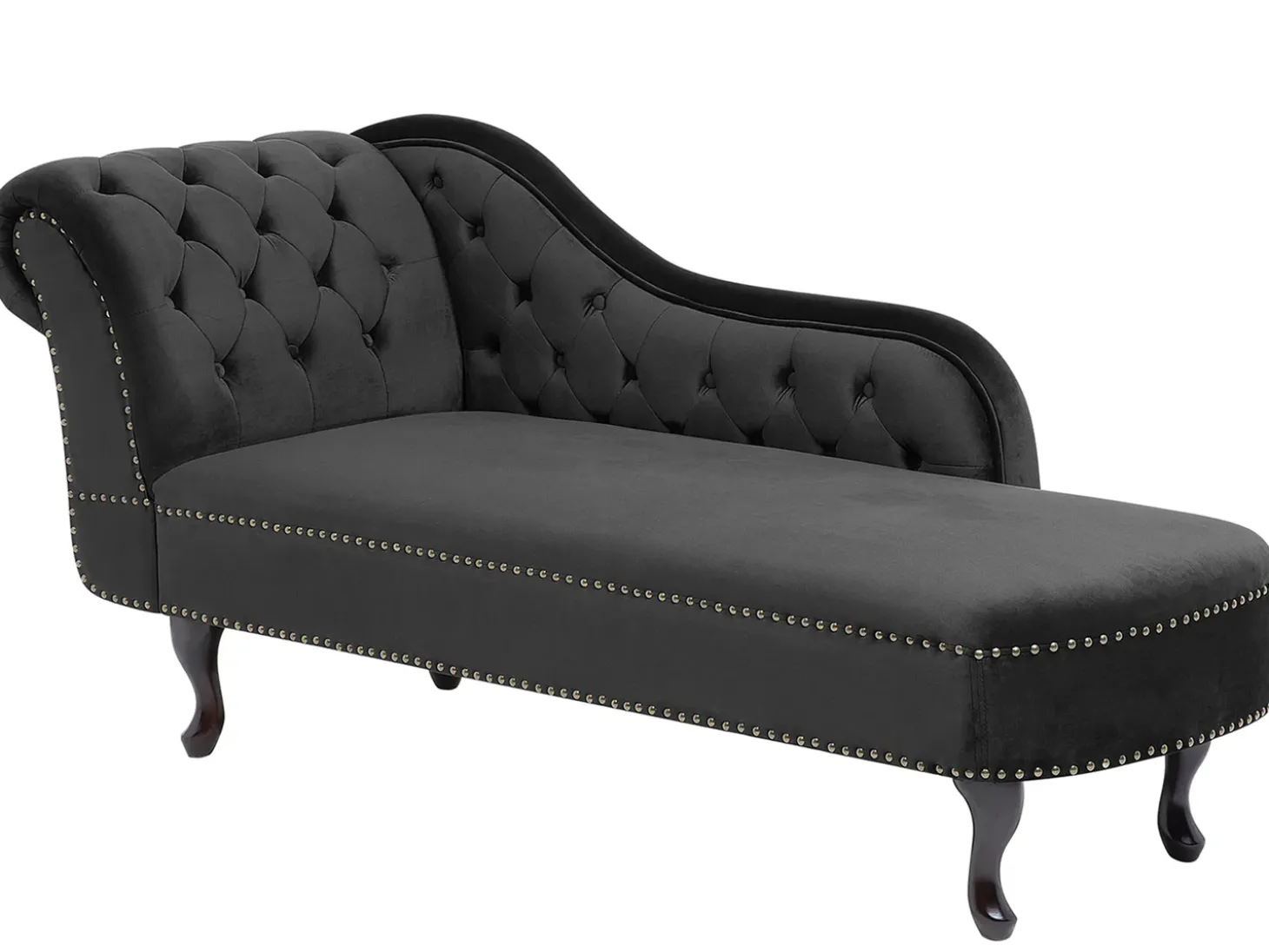 Venstrevendt chaiselong NIMES Velour Sort