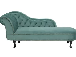 Venstrevendt chaiselong NIMES Velour Mintgrøn