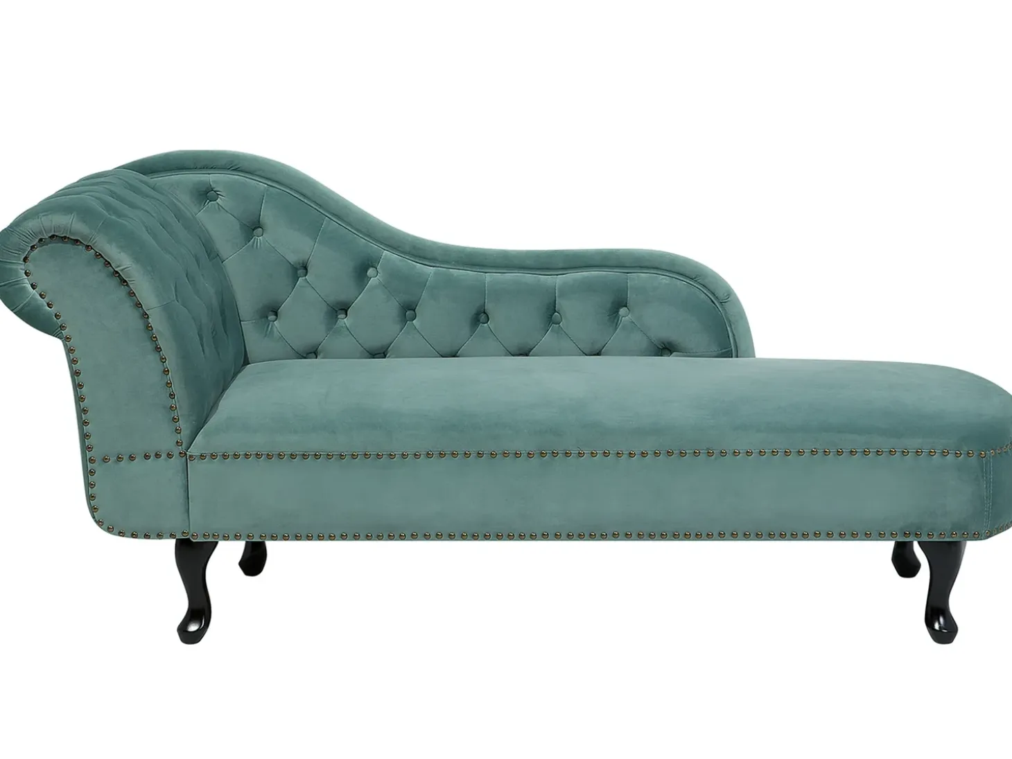 Venstrevendt chaiselong NIMES Velour Mintgrøn