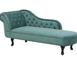 Venstrevendt chaiselong NIMES Velour Mintgrøn
