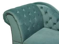 Venstrevendt chaiselong NIMES Velour Mintgrøn