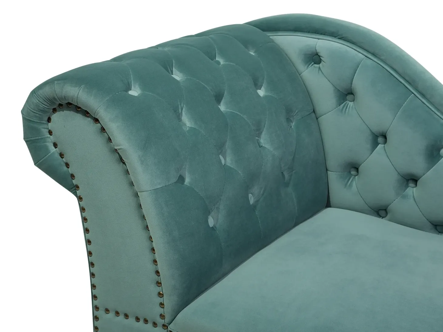 Venstrevendt chaiselong NIMES Velour Mintgrøn