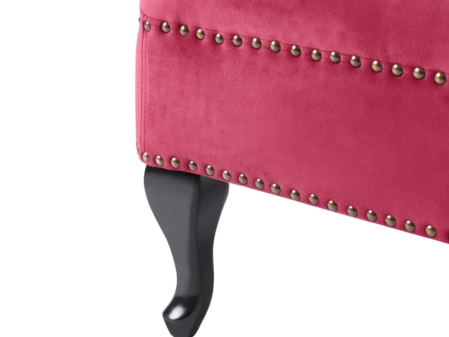 Venstrevendt chaiselong NIMES Velour Bordeaux