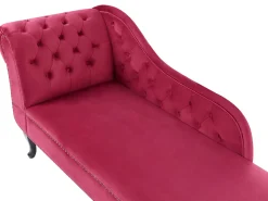 Venstrevendt chaiselong NIMES Velour Bordeaux