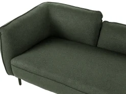 Venstrevendt chaiselong CHEVANNES Boucle Mørkegrøn