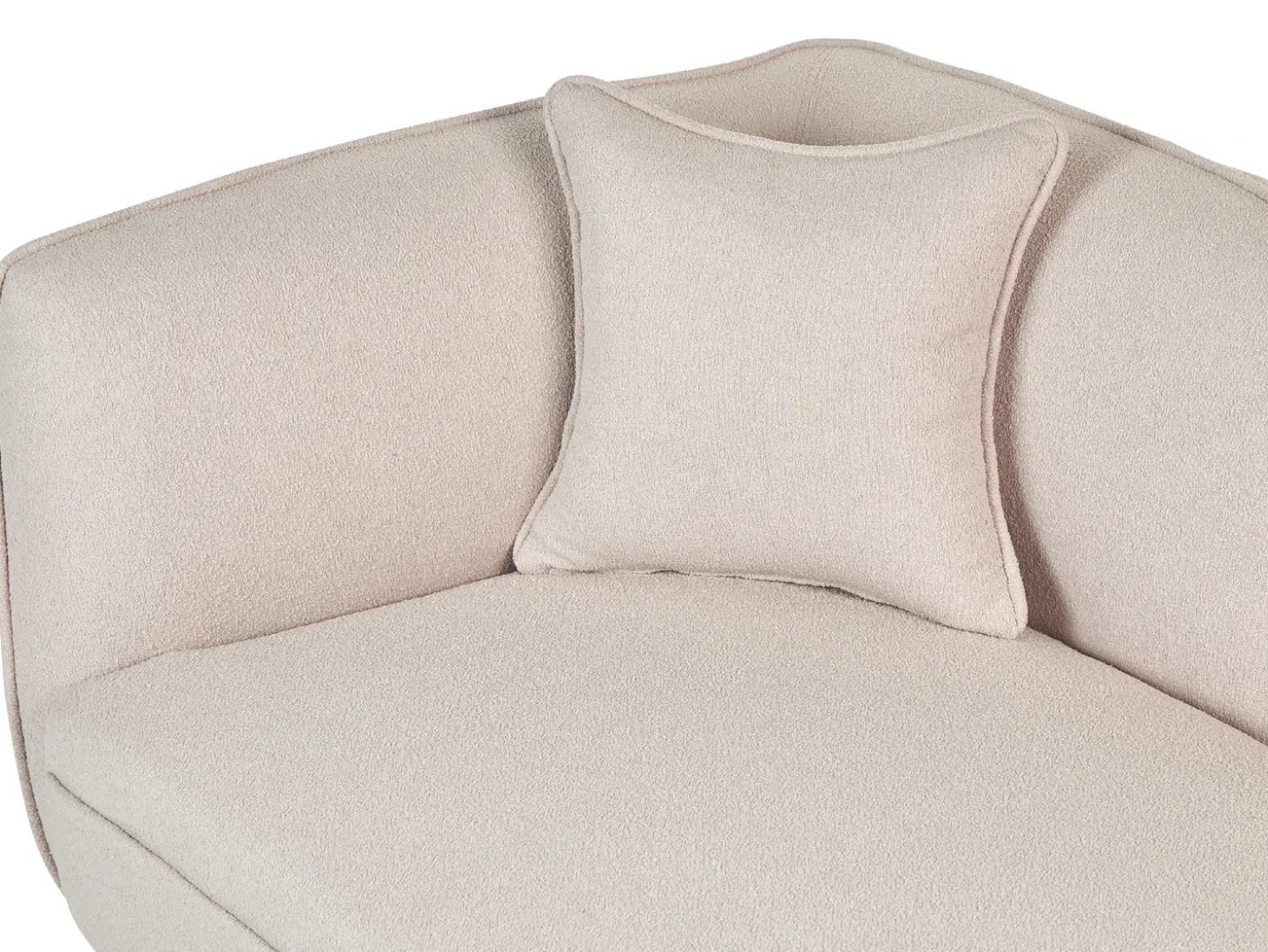 Venstrevendt chaiselong CHEVANNES Boucle Lys Beige