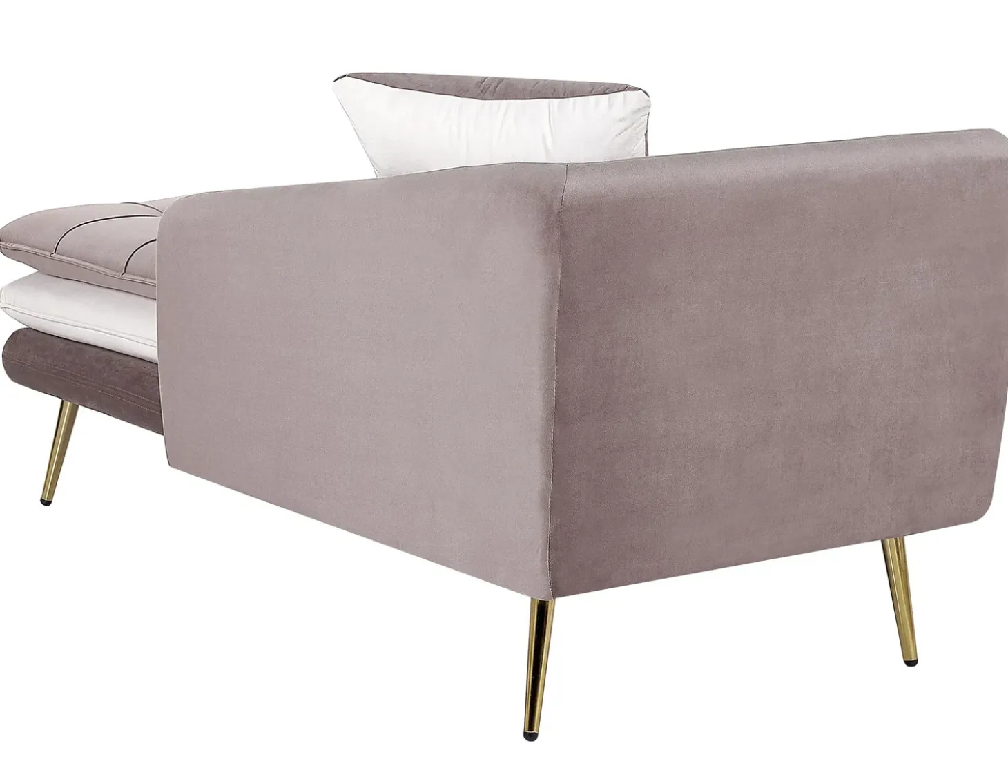 Venstrevendt chaiselong GONESSE Velour Lysebrun