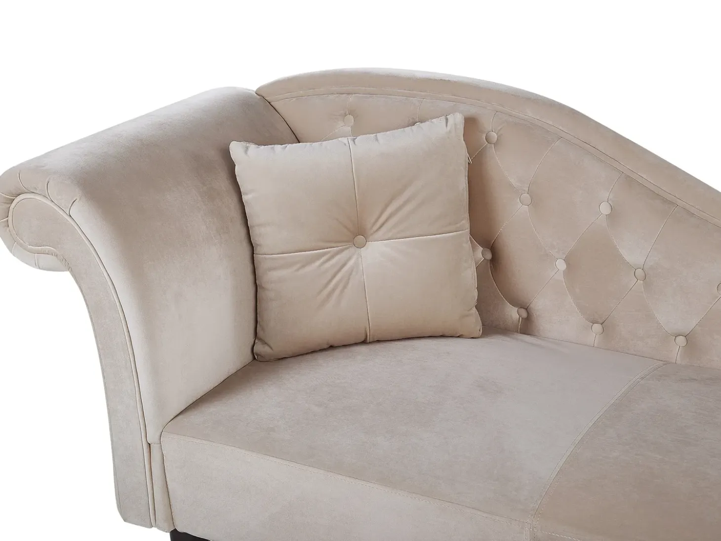 Venstrevendt chaiselong LATTES Velour Beige