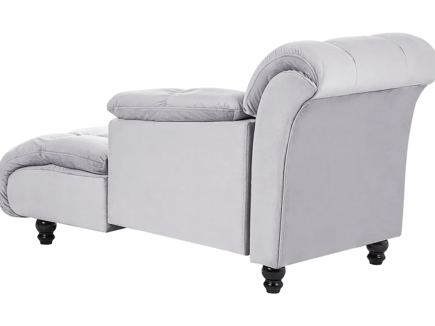 Venstrevendt chaiselong LORMONT Velour Lysegrå