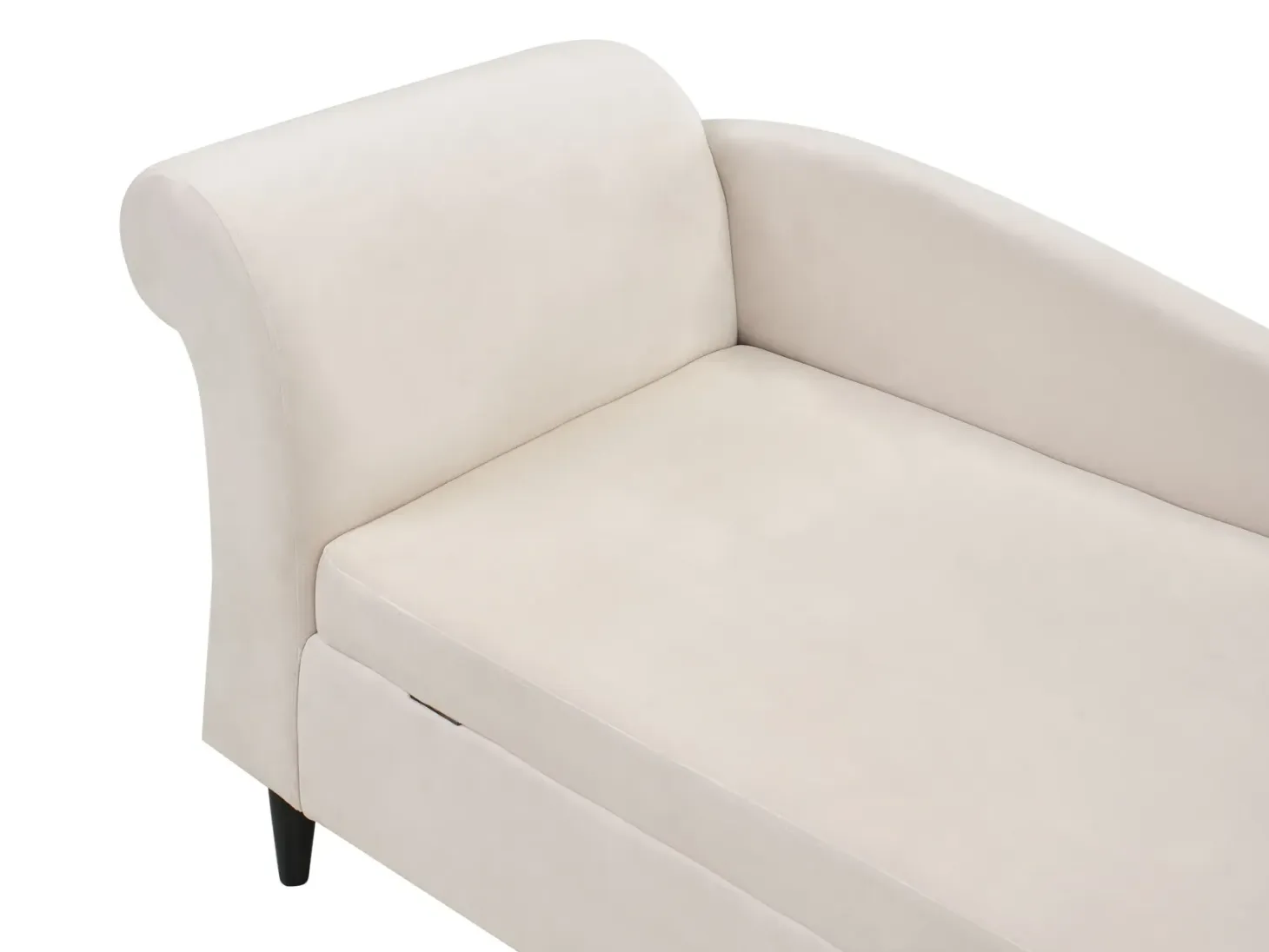 Venstrevendt chaiselong LUIRO Velour Beige med opbevaring