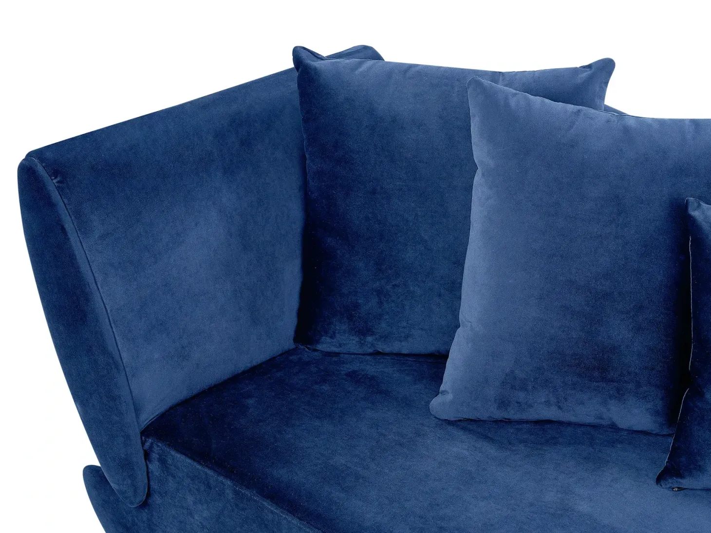 Venstrevendt chaiselong MERI Velour Navy Blå med opbevaring