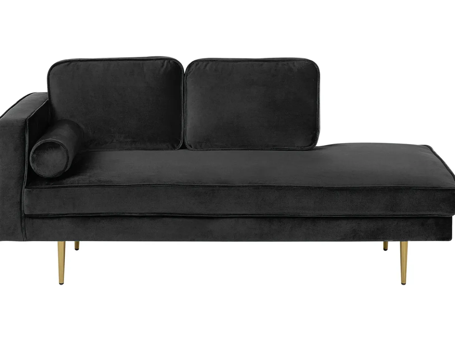 Venstrevendt chaiselong MIRAMAS Velour Sort