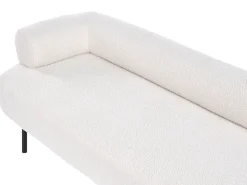 Venstrevendt chaiselong MIRMANDE Boucle Cremehvid