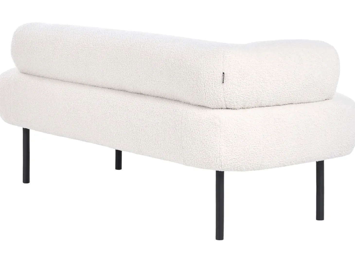 Venstrevendt chaiselong MIRMANDE Boucle Cremehvid