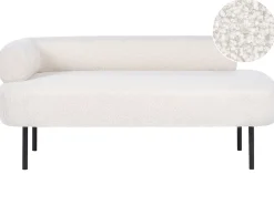 Venstrevendt chaiselong MIRMANDE Boucle Cremehvid