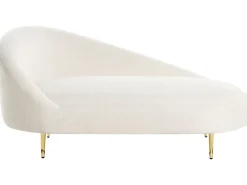 Venstrevendt chaiselong VALREAS Boucle Cremehvid