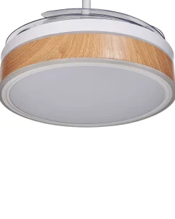 Ventilator med lys FREMONT Med fjernbetjening LED Hvid