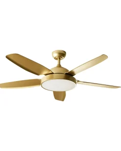 Ventilator med lys GOSHAABA Med fjernbetjening LED Messing
