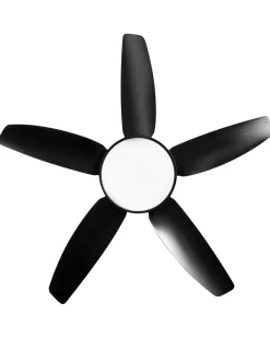 Ventilator med lys LOUVET Med fjernbetjening LED Sort