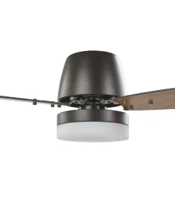 Ventilator med lys MLAVA Med fjernbetjening LED Brun