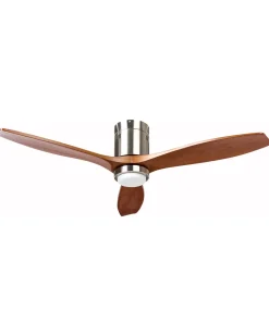 Ventilator med lys PIAYE Med fjernbetjening LED Brun