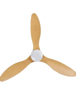 Ventilator med lys VEMBAR Med fjernbetjening LED Lysebrun