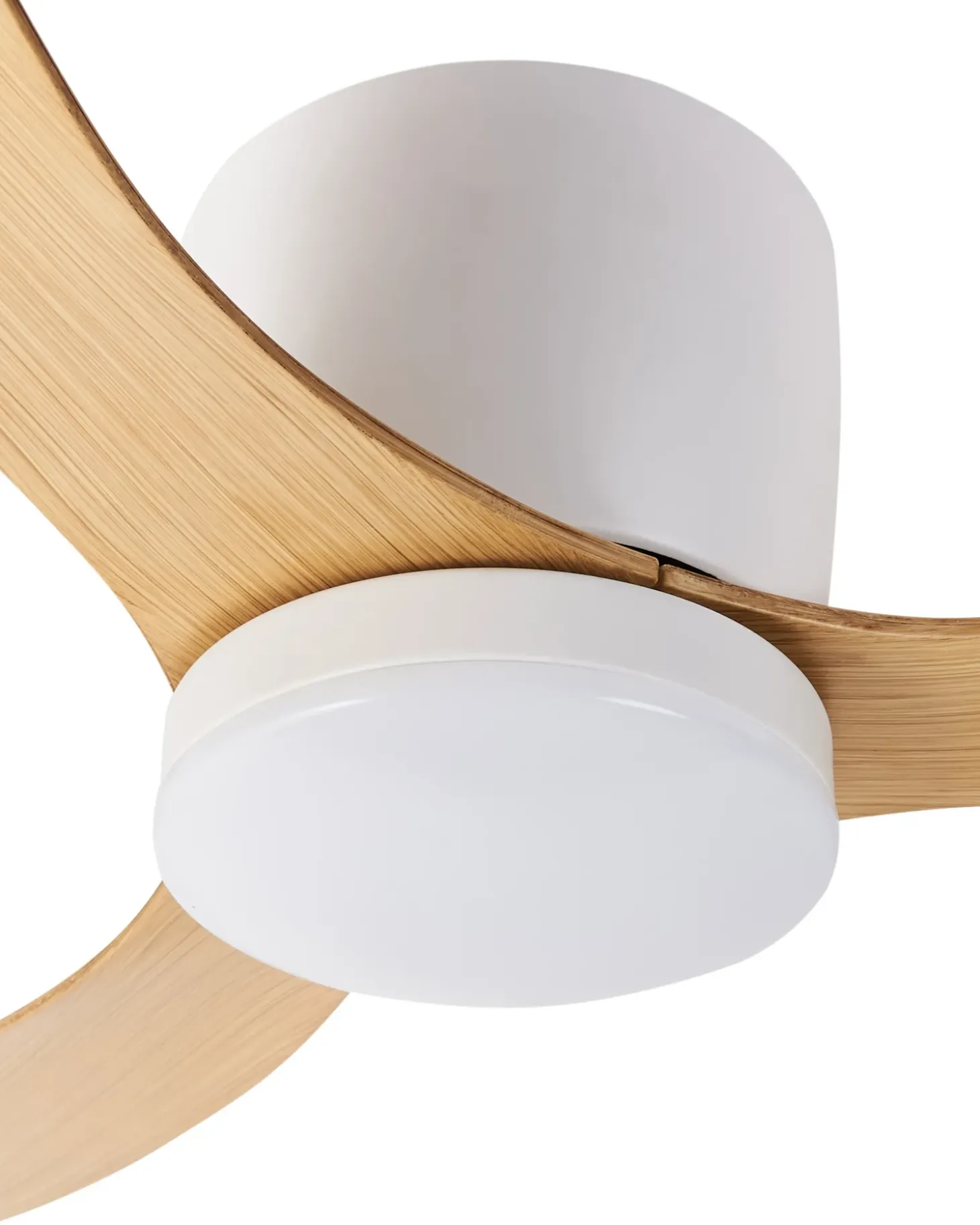 Ventilator med lys VEMBAR Med fjernbetjening LED Lysebrun