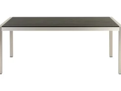 VERNIO 6 personers Havemøbelsæt Sort/sølv