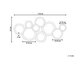 Vægdekoration ARGON Metal 57 cm Multifarvet