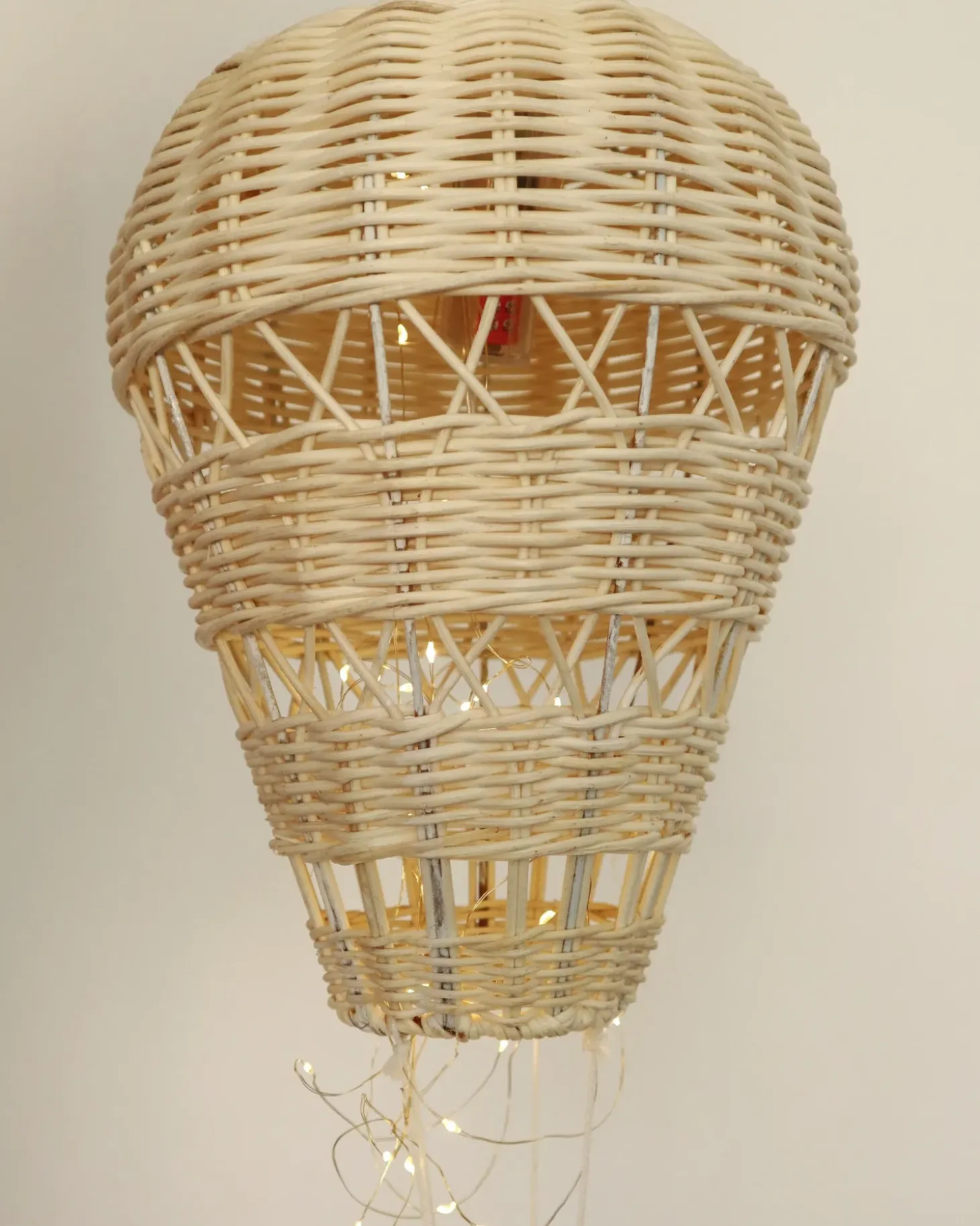 Vægdekoration Ballon BEMBA Rattan 60 cm Naturlig