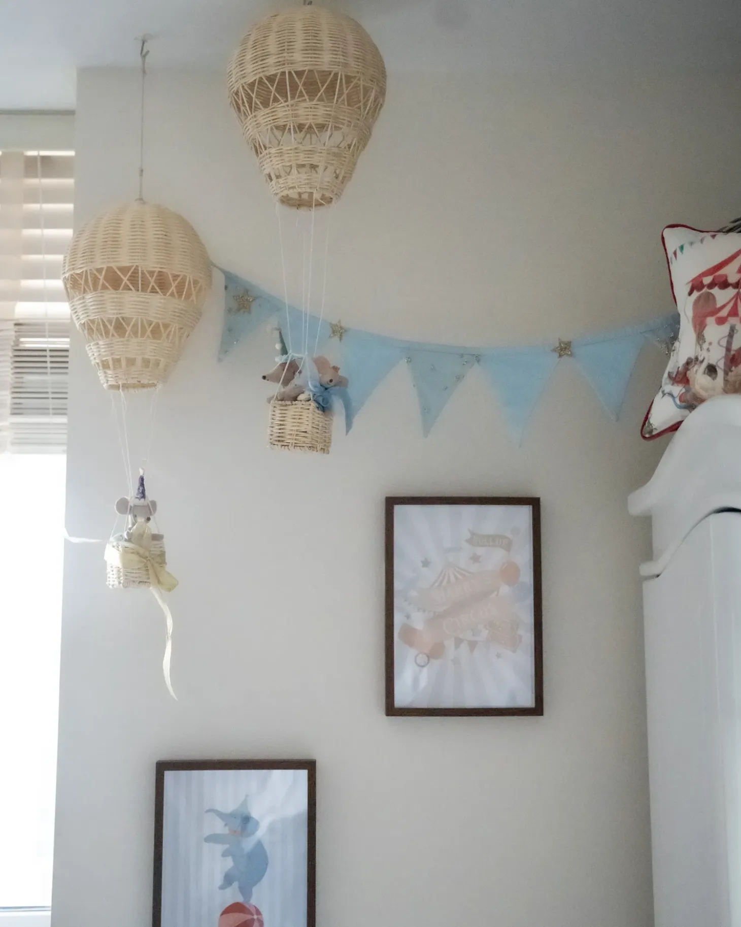 Vægdekoration Ballon BEMBA Rattan 60 cm Naturlig