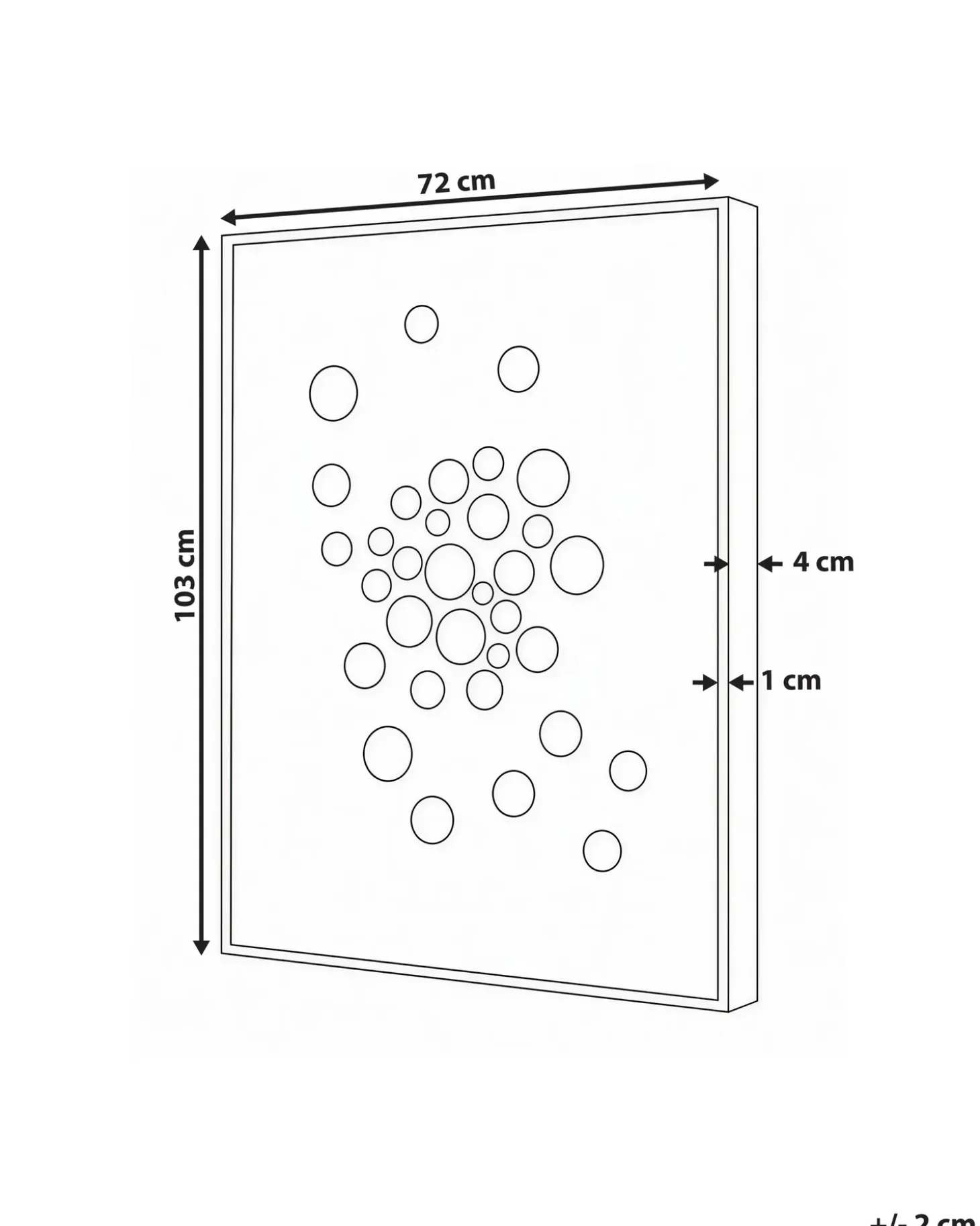 Vægdekoration BANTRY 103 cm Hvid