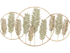 Vægdekoration Blad COPERNICIUM Metal 50 cm Guld