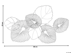 Vægdekoration Blad MAGNESIUM Metal 55 cm Guld