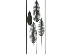 Vægdekoration Blad NIOBIUM Metal 90 cm Sølv