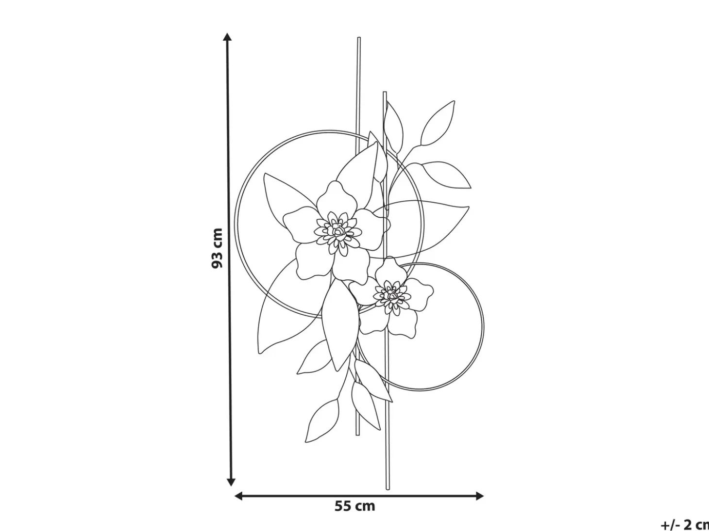 Vægdekoration Blomst BERKELIUM Metal 93 cm Multifarvet