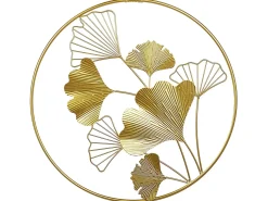 Vægdekoration Blomst BISMUTH Metal 45 cm Guld