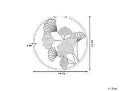 Vægdekoration Blomst BISMUTH Metal 45 cm Guld