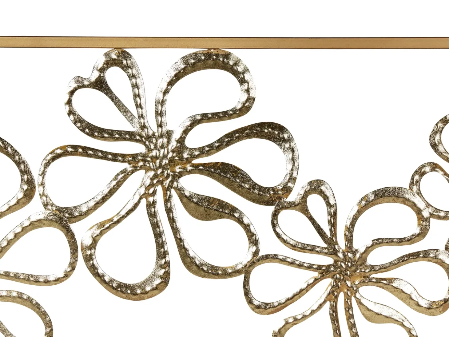 Vægdekoration Blomst CERIUM Metal 31 cm Guld