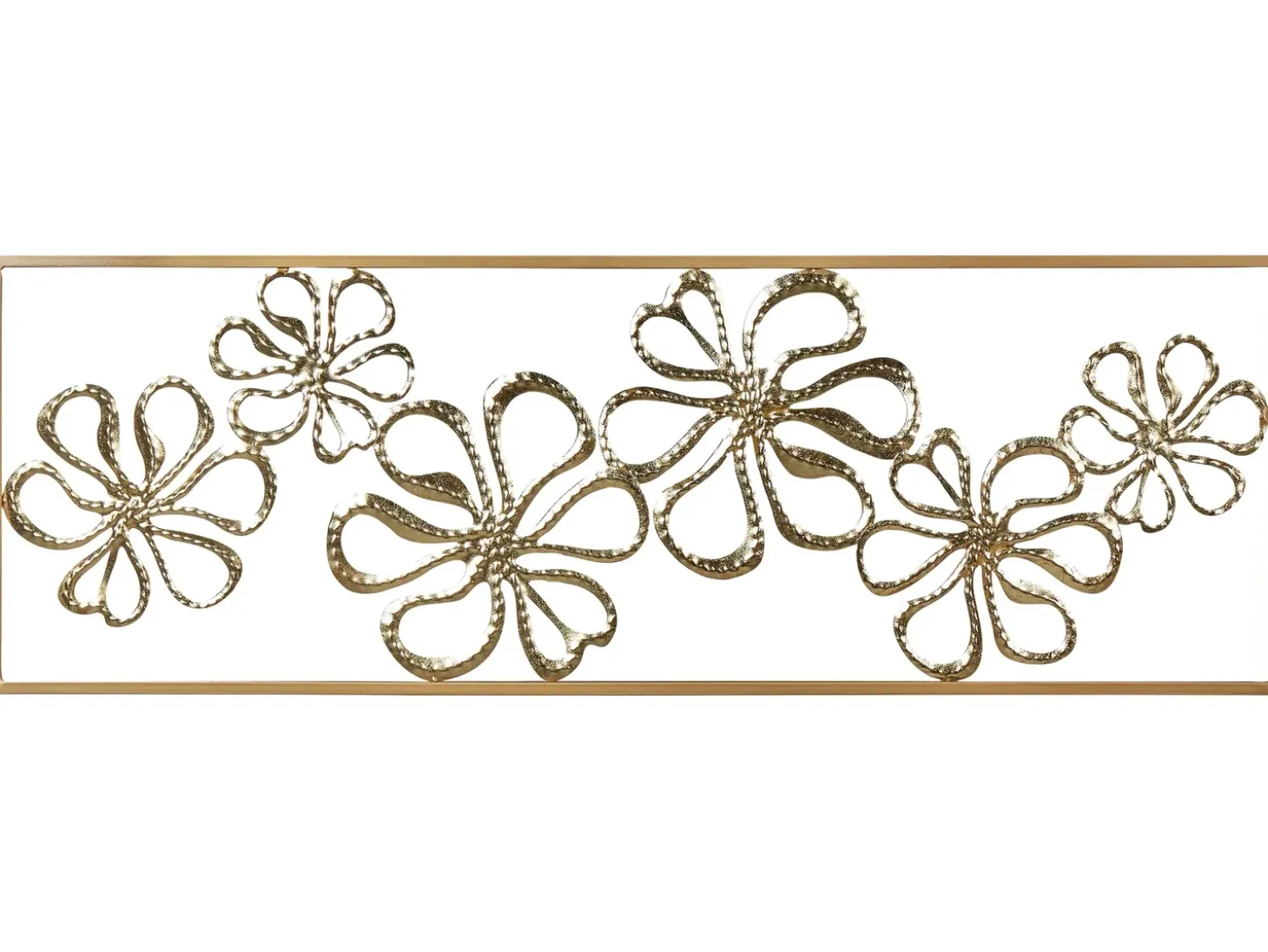 Vægdekoration Blomst CERIUM Metal 31 cm Guld