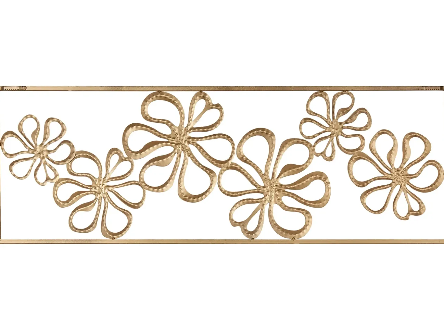 Vægdekoration Blomst CERIUM Metal 31 cm Guld