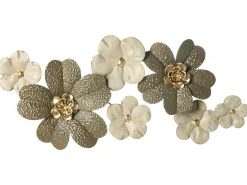 Vægdekoration Blomst LANTHANUM Metal 52 cm Beige