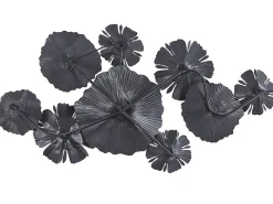Vægdekoration Blomst POTASSIUM Metal 49 cm Grå