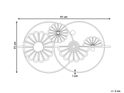 Vægdekoration Blomst PROMETHIUM Metal 51 cm Guld