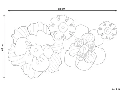 Vægdekoration Blomst SCANDIUM Metal 45 cm Rød