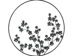 Vægdekoration Blomst STRONTIUM Metal 70 cm Sort