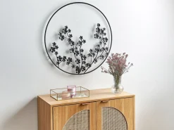 Vægdekoration Blomst STRONTIUM Metal 70 cm Sort