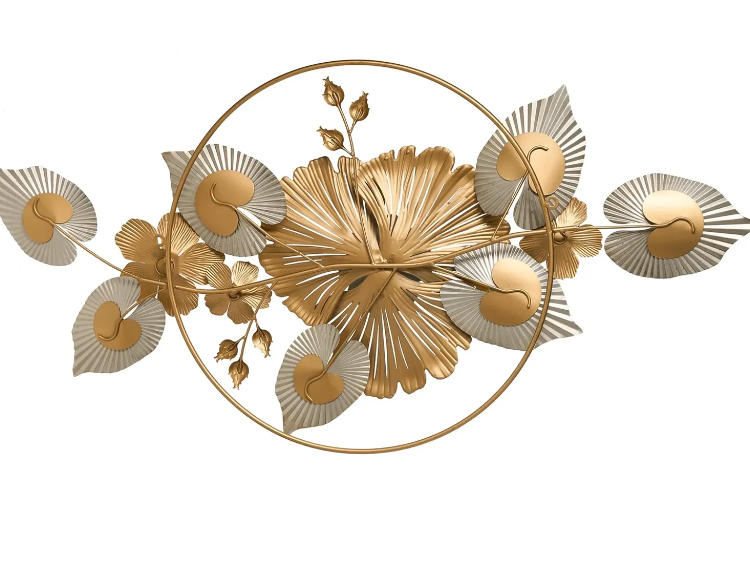 Vægdekoration Blomst TERBIUM Metal 56 cm Guld