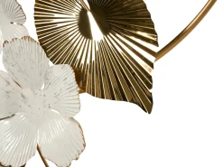 Vægdekoration Blomst TERBIUM Metal 56 cm Guld