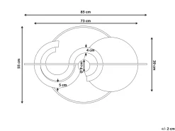 Vægdekoration BRAGA Metal 55 cm Multifarvet
